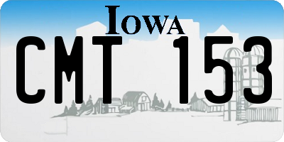 IA license plate CMT153