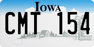 IA license plate CMT154