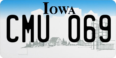 IA license plate CMU069