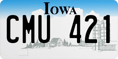 IA license plate CMU421