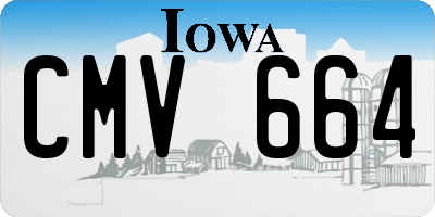 IA license plate CMV664