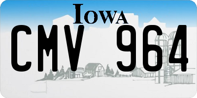 IA license plate CMV964