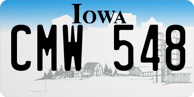 IA license plate CMW548