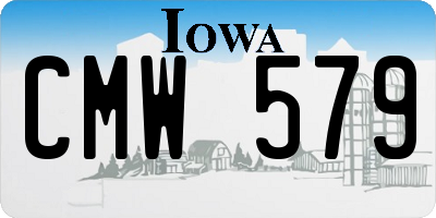 IA license plate CMW579