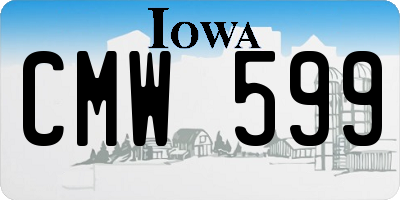 IA license plate CMW599