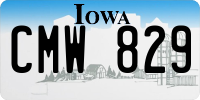 IA license plate CMW829