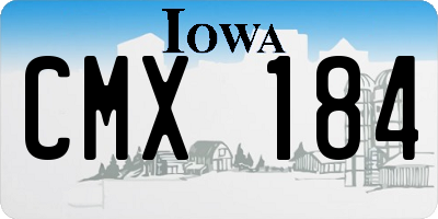 IA license plate CMX184