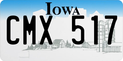 IA license plate CMX517