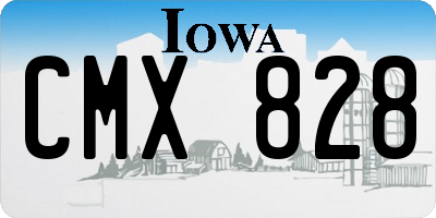 IA license plate CMX828
