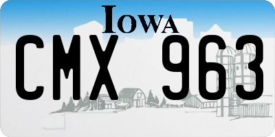 IA license plate CMX963