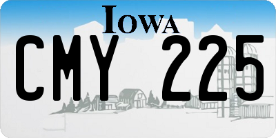 IA license plate CMY225