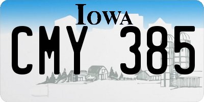 IA license plate CMY385