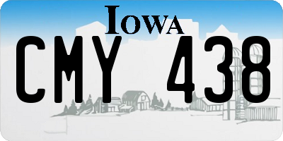 IA license plate CMY438