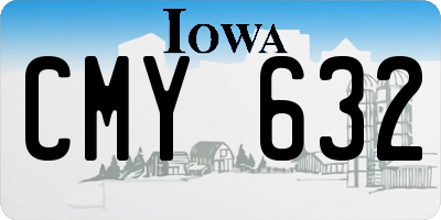 IA license plate CMY632