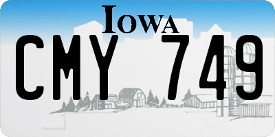 IA license plate CMY749