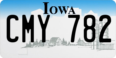 IA license plate CMY782
