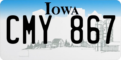 IA license plate CMY867