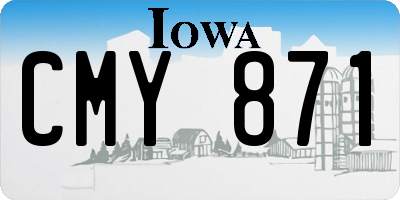 IA license plate CMY871