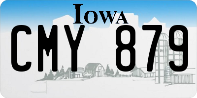 IA license plate CMY879