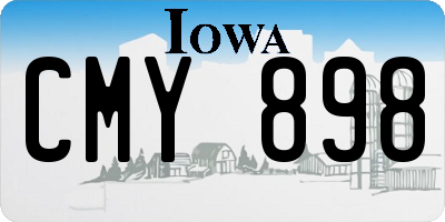 IA license plate CMY898