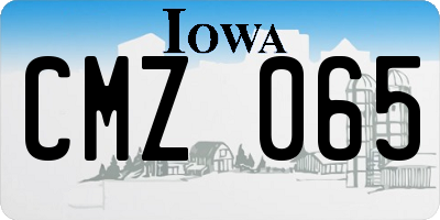 IA license plate CMZ065