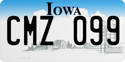 IA license plate CMZ099
