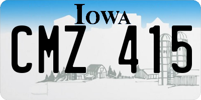 IA license plate CMZ415
