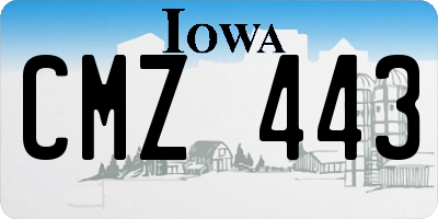 IA license plate CMZ443