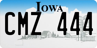IA license plate CMZ444