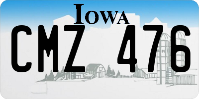 IA license plate CMZ476