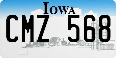 IA license plate CMZ568