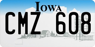 IA license plate CMZ608