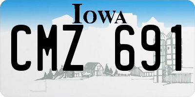 IA license plate CMZ691
