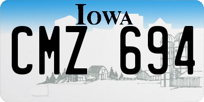 IA license plate CMZ694