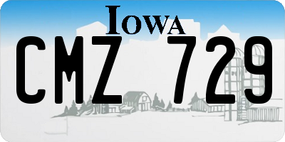 IA license plate CMZ729