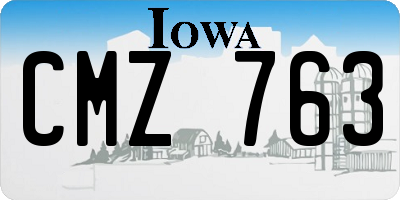 IA license plate CMZ763