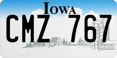 IA license plate CMZ767