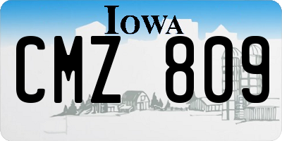 IA license plate CMZ809