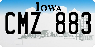IA license plate CMZ883