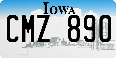 IA license plate CMZ890