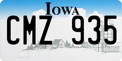 IA license plate CMZ935