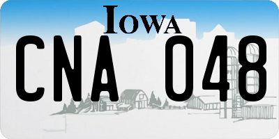 IA license plate CNA048