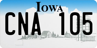 IA license plate CNA105