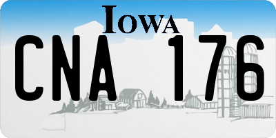 IA license plate CNA176