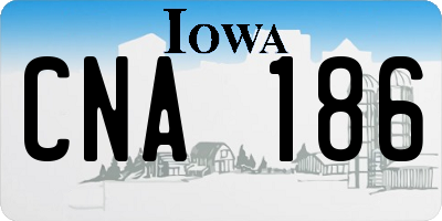 IA license plate CNA186