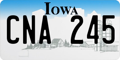 IA license plate CNA245