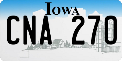 IA license plate CNA270