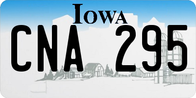IA license plate CNA295