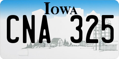 IA license plate CNA325