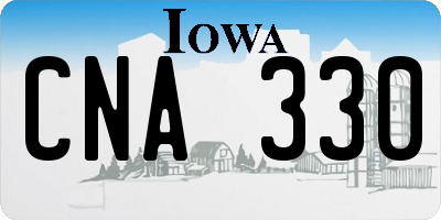 IA license plate CNA330
